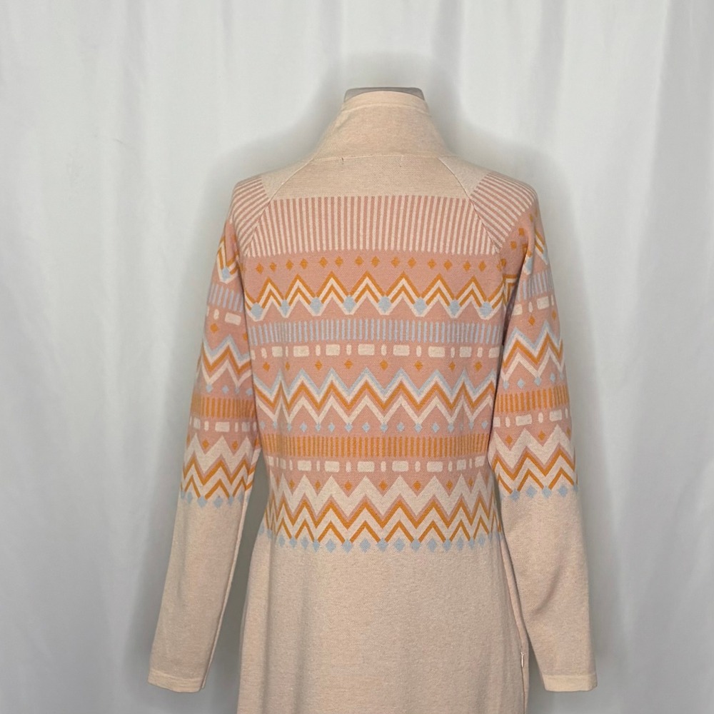 TITLE NINE Barra Tunic Sweater Fair Isle Elderflower Fairisle Mock Neck Medium - Picture 11 of 15